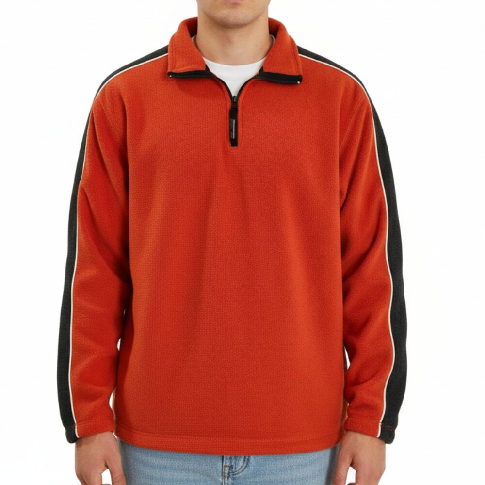 Old Navy Sweater Fleece Pullover 1/4 Zip Mock Neck Long Sleeves Mens Size Large